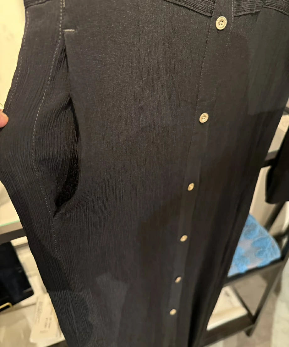 ATLAS COLOR STICHING SHIRT DRESS