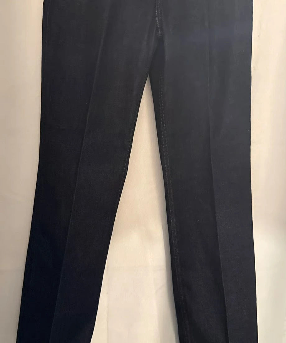 HI-WAIST DENIM PANTS