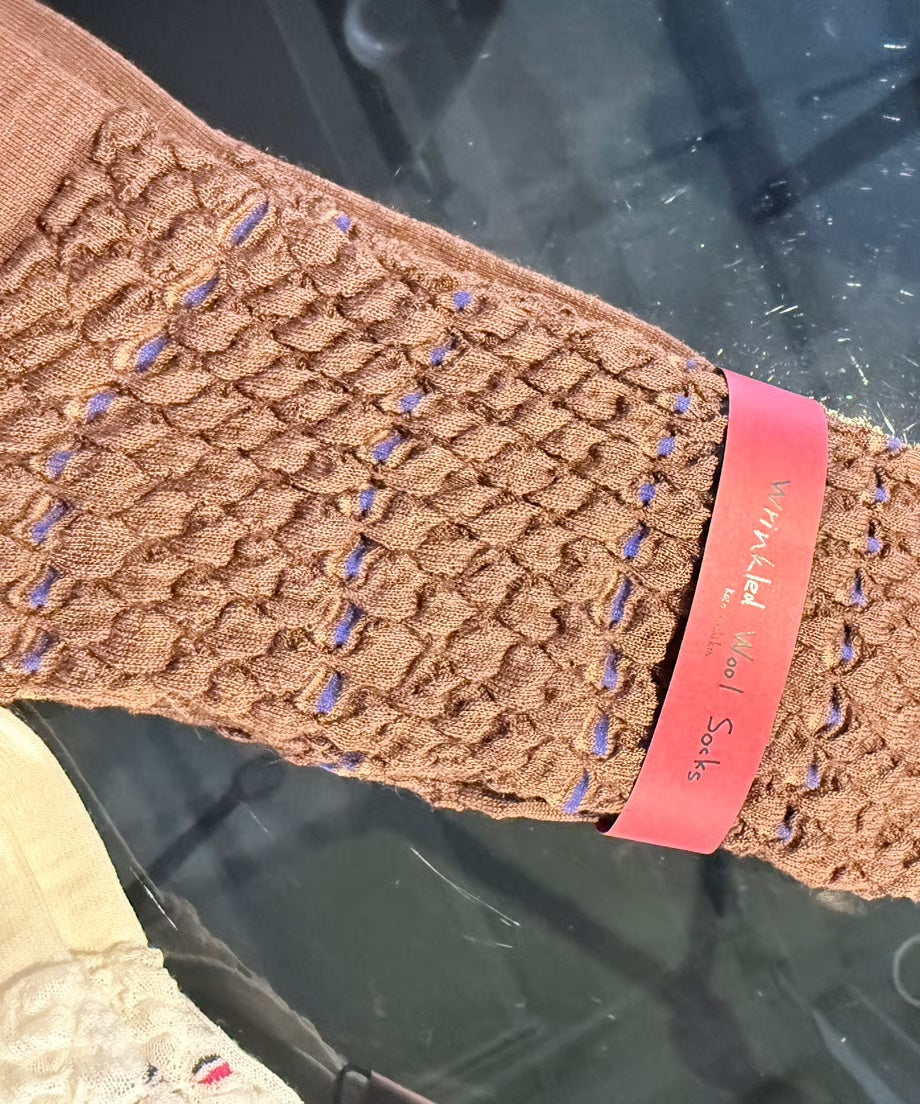 ''WRINKLED WOOL SOCKS''