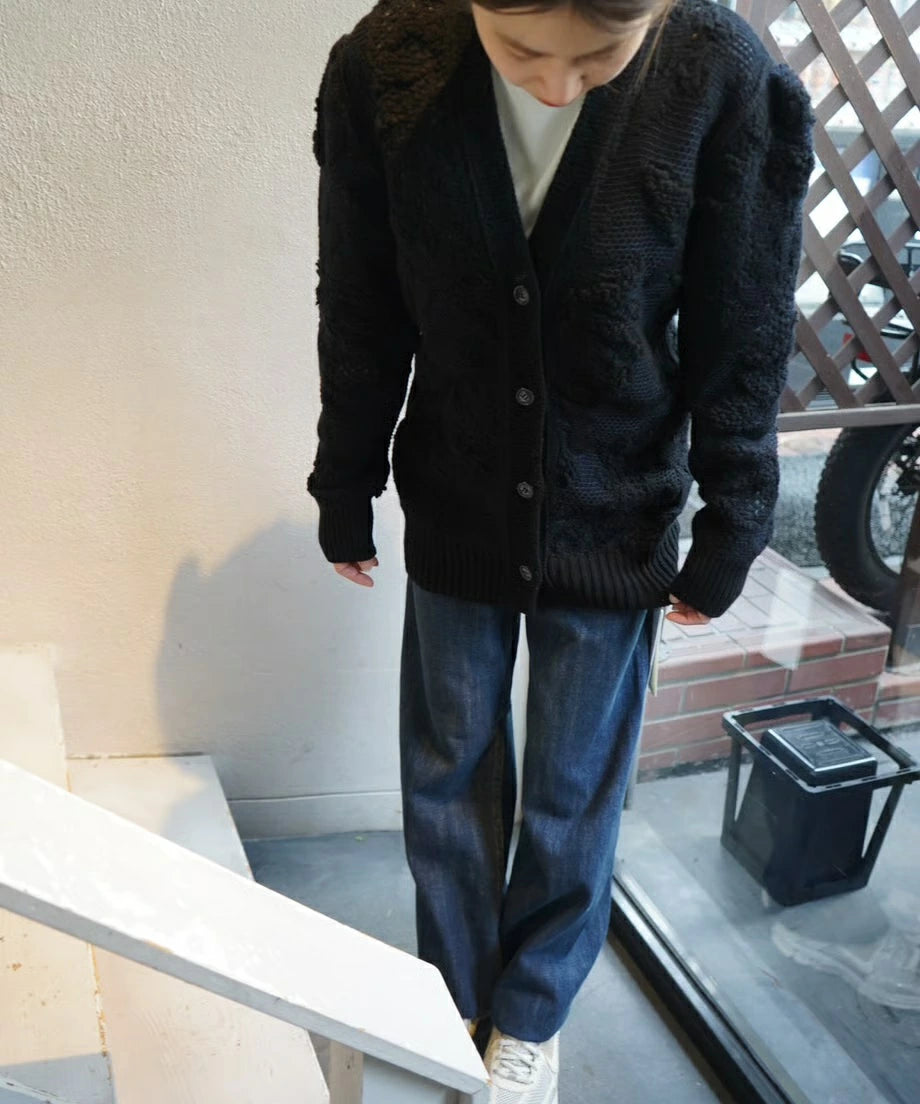 PUFF SHOULDER CARDIGAN