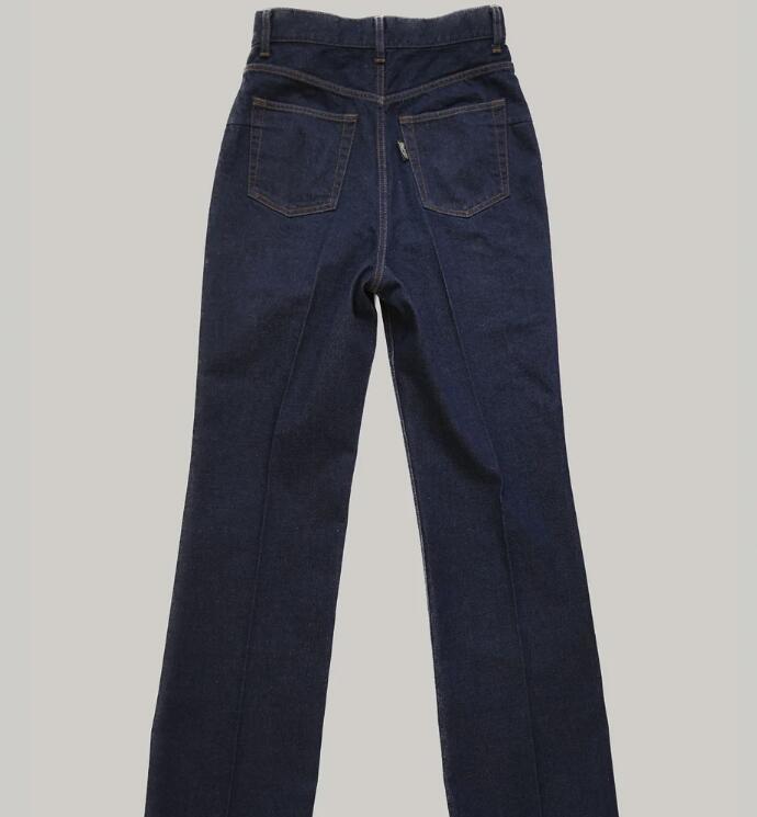 HI-WAIST DENIM PANTS