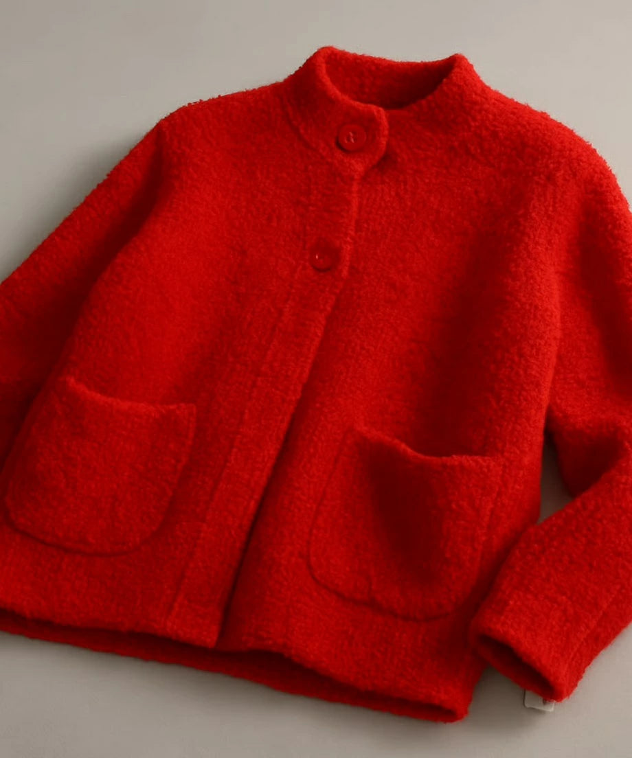 カーディガン Knit Pullover (Red) ニットプルオーバー Massive Mohair Cardigan