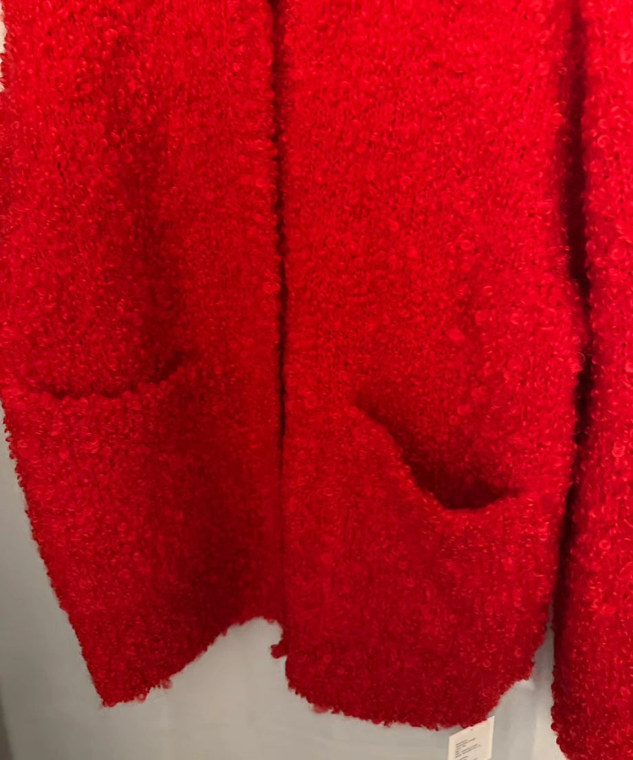 カーディガン Knit Pullover (Red) ニットプルオーバー Massive Mohair Cardigan