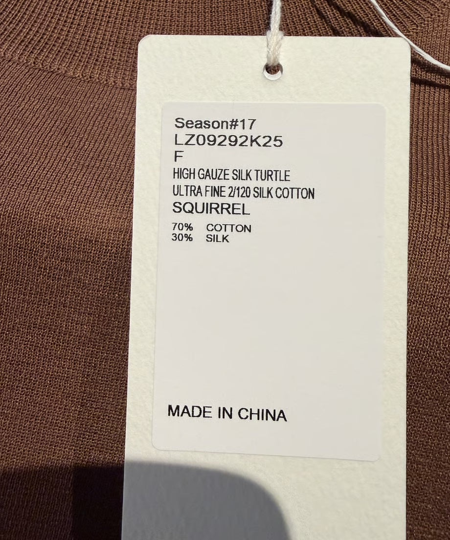 HIGH GAUZE SILK TURTLE/ULTRA FINE 2/120 SILK COTTON