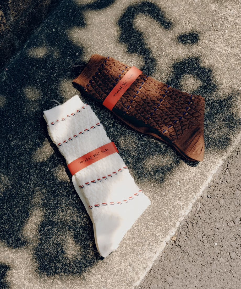 ''WRINKLED WOOL SOCKS''